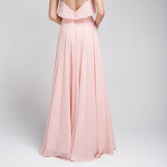 Pink Bridesmaids Evening Prom Chiffon Dress 2-18 - Picture 4 of 5